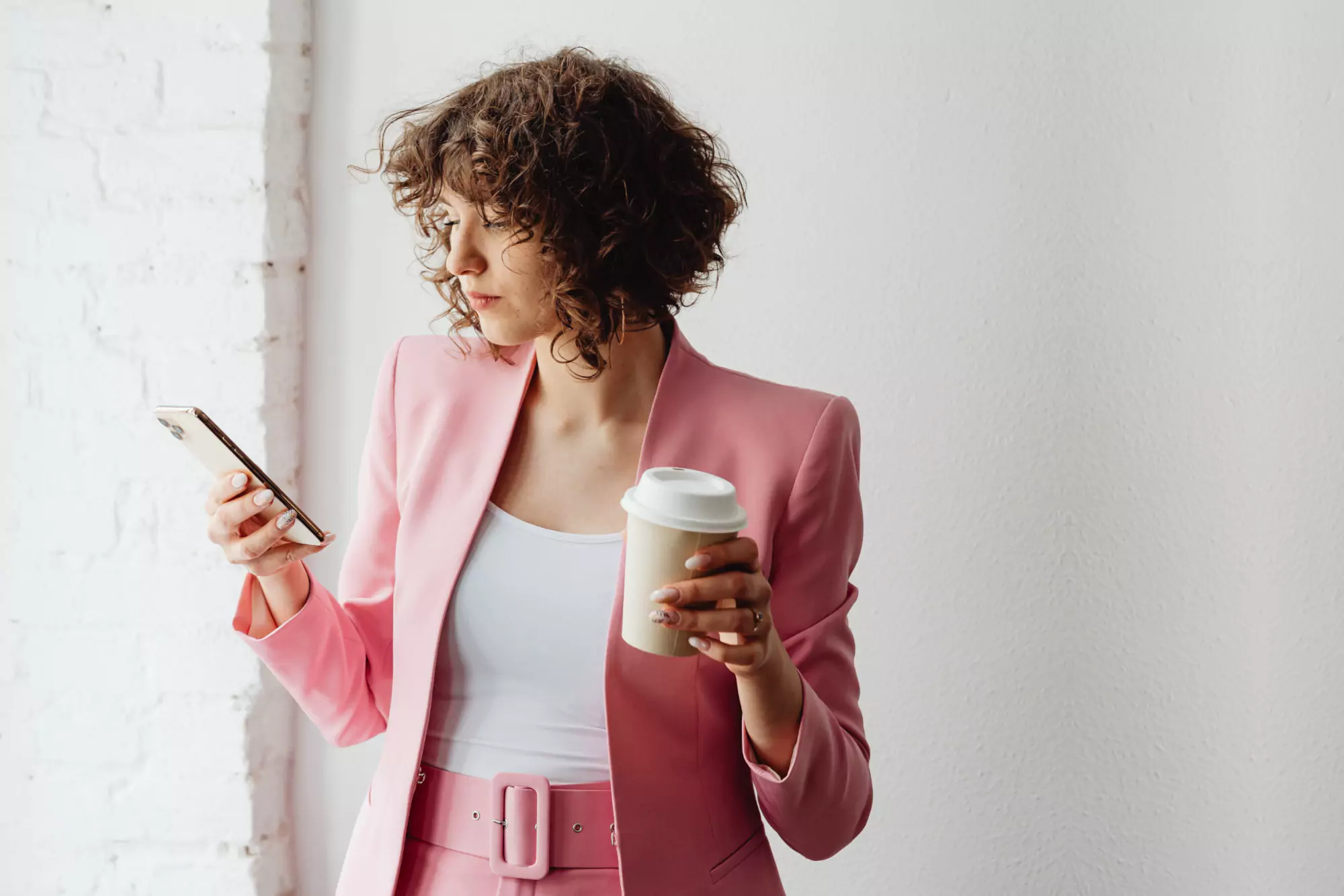 woman viewing smartphone