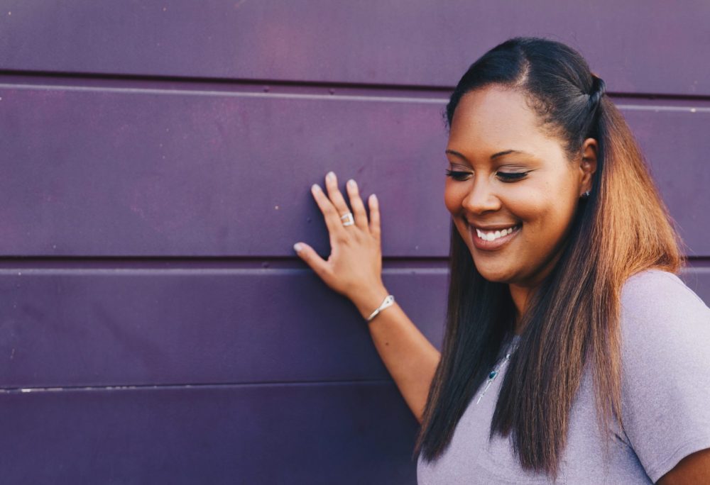 woman smiling