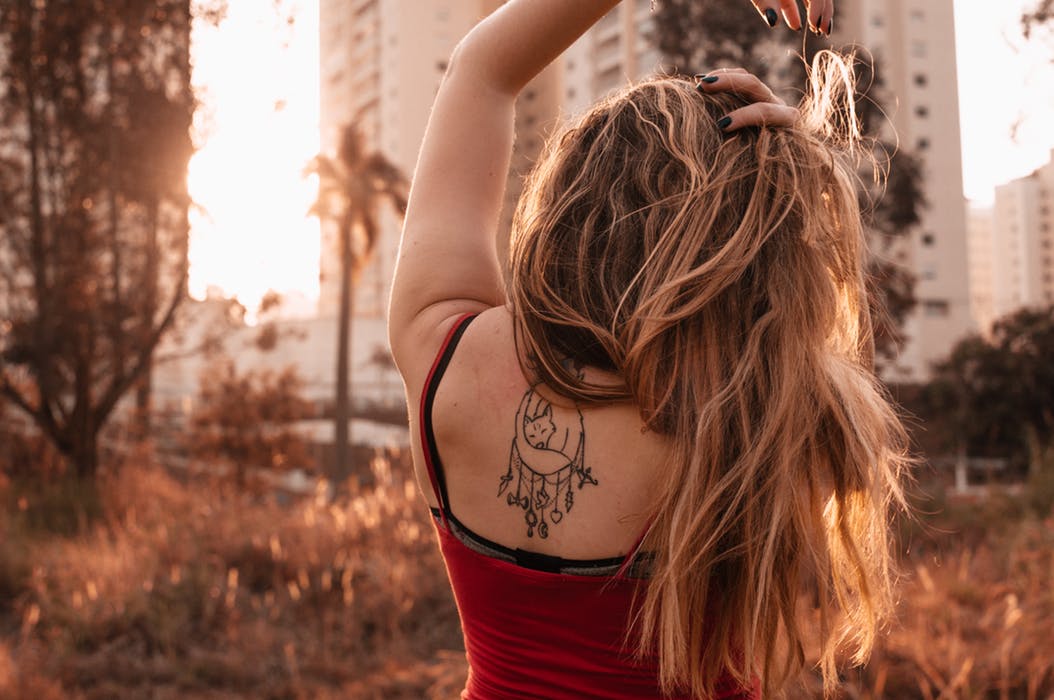 woman before laser tattoo removal