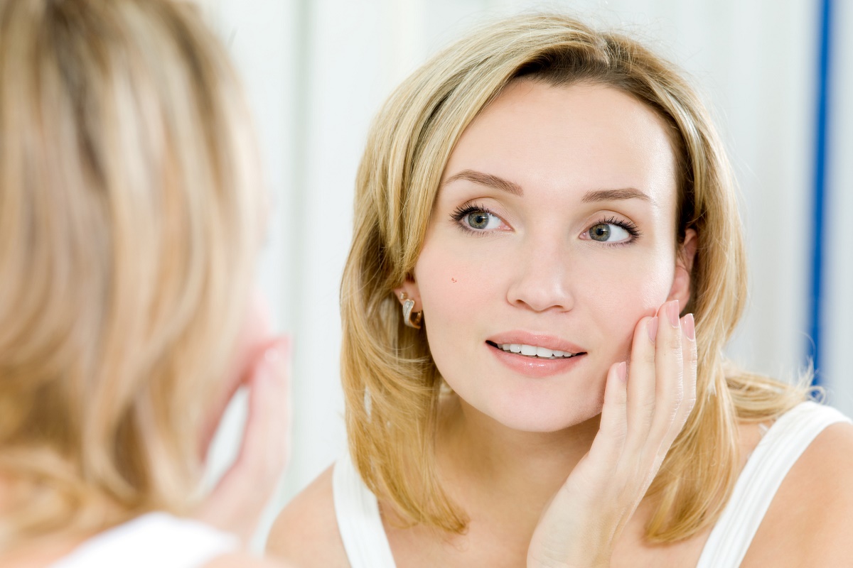 beautiful young girl with a clean fresh skin