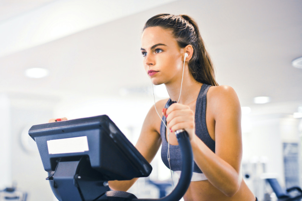 woman on Peloton